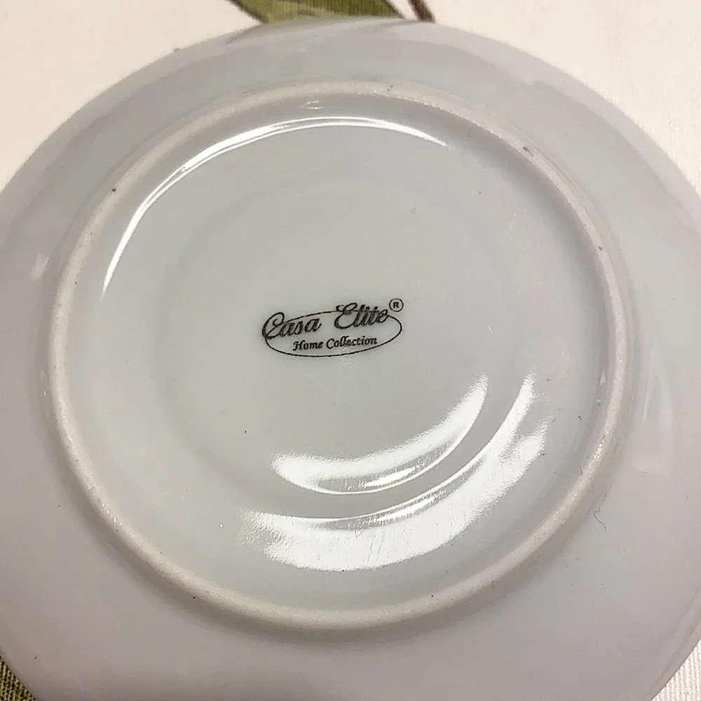 Casa Elite Mini Cups and Saucers With Gold Rims